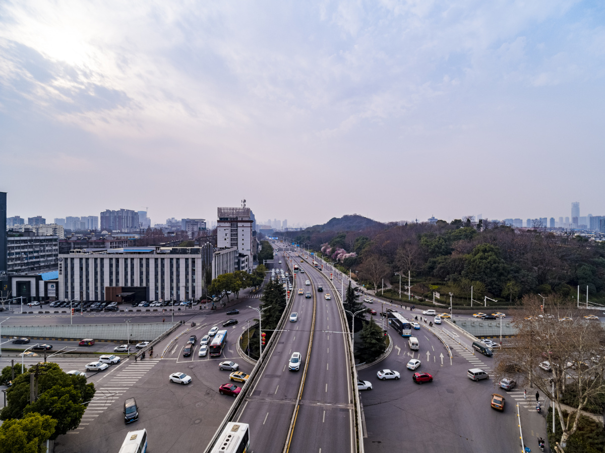 航拍武汉大东门立交