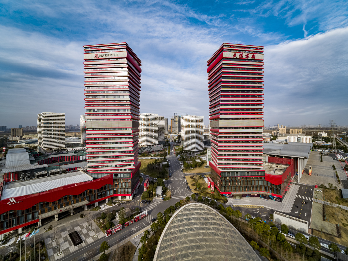 1/143现代武汉客厅武汉#摩天大楼市容建筑物建筑天际线城市城市的市