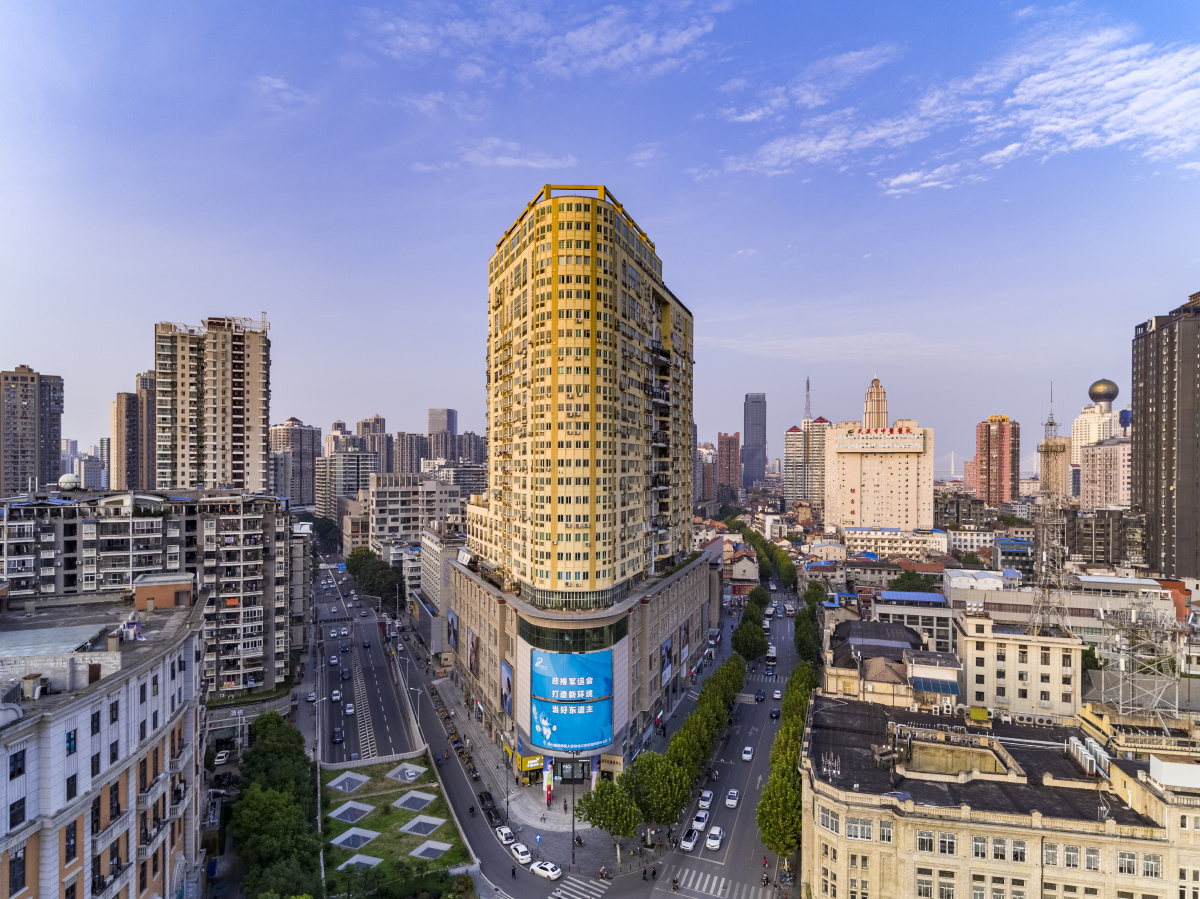 航拍武汉·大智路·数码港