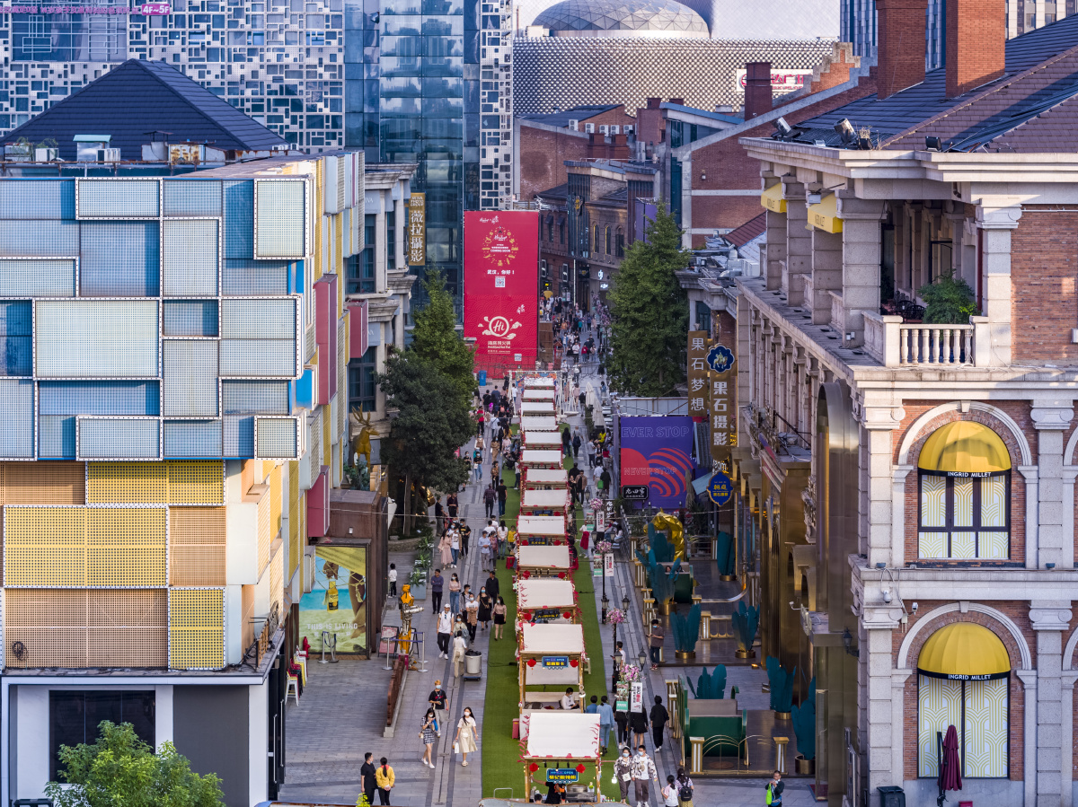 1/117美好武汉建筑物楚河#楚河汉街汉街集市小镇武汉建筑#房子#旅游业