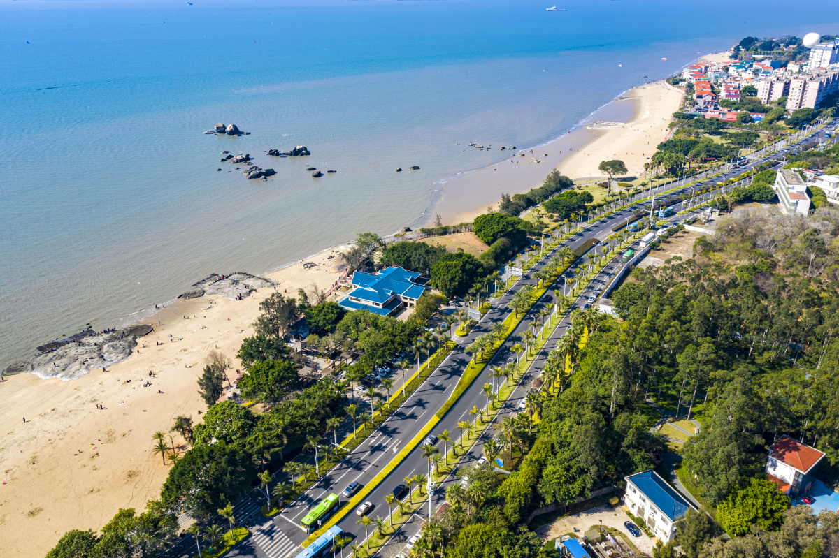 航拍厦门环岛南路