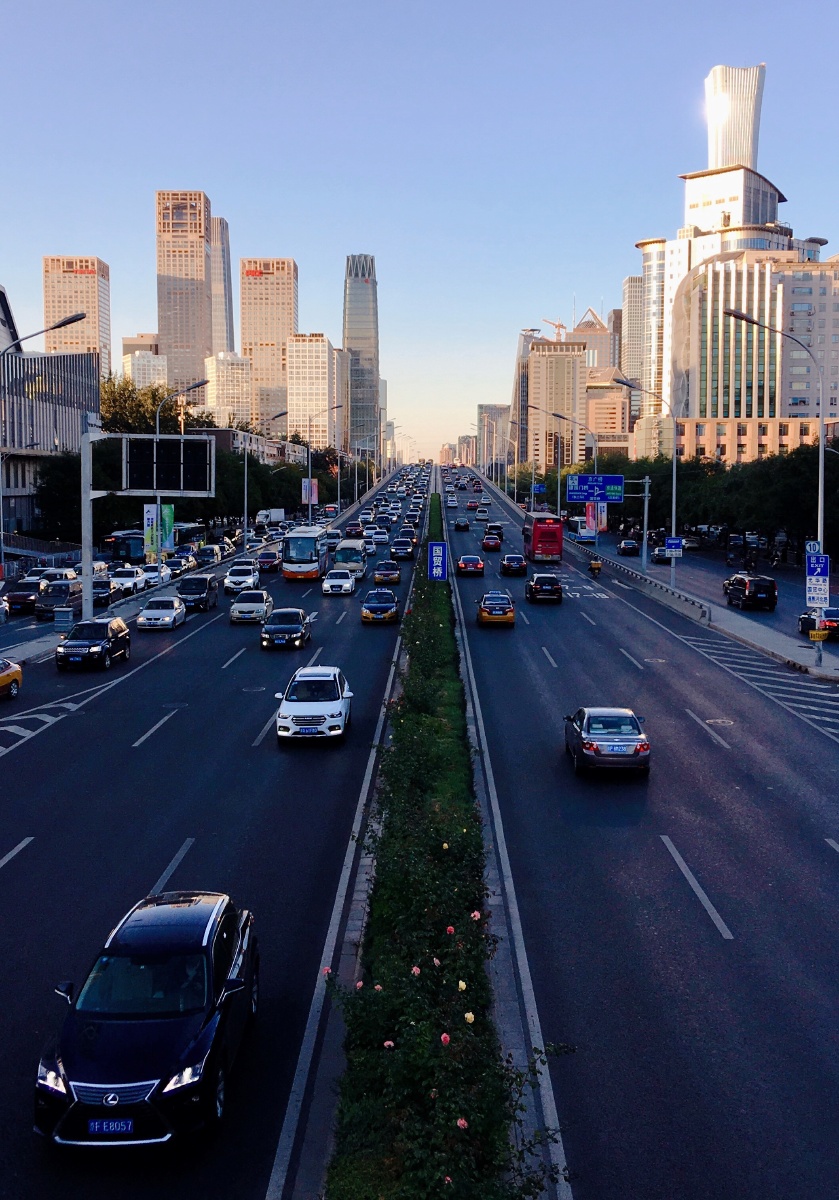 今天帝都西阳西下繁忙的景象