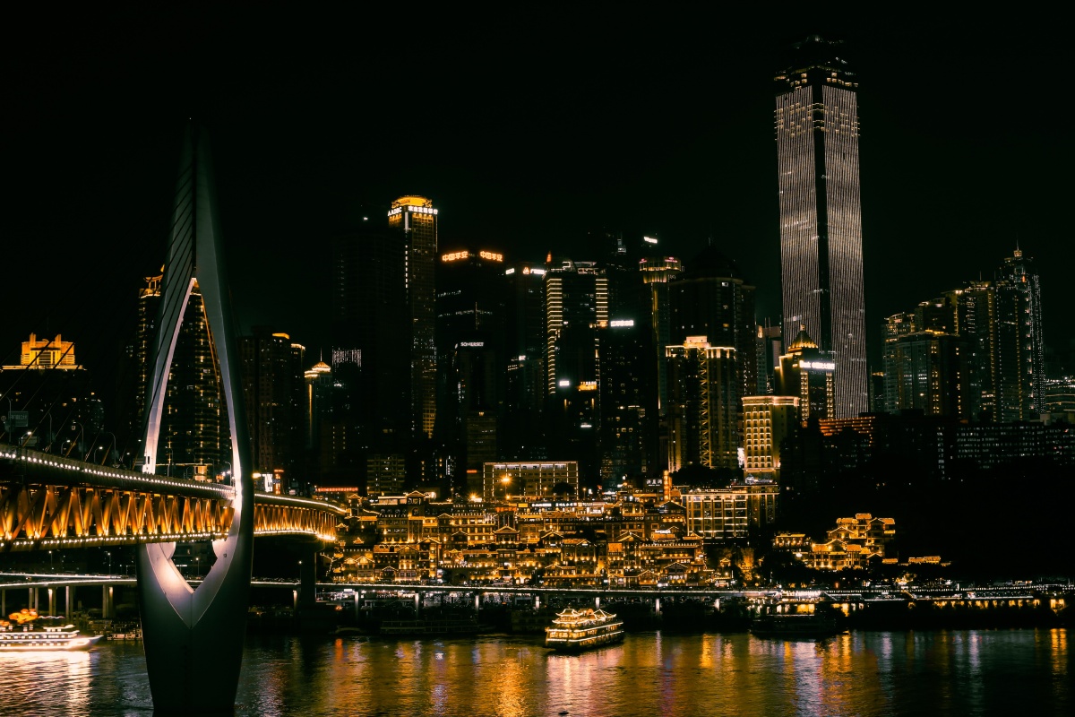 第一次去重庆洪崖洞最近好像黑金调色比较火学着调了一下