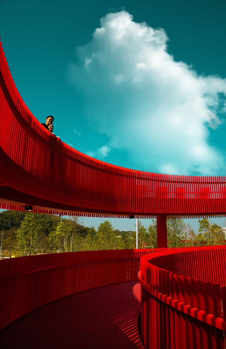 光明网红桥打卡抓拍