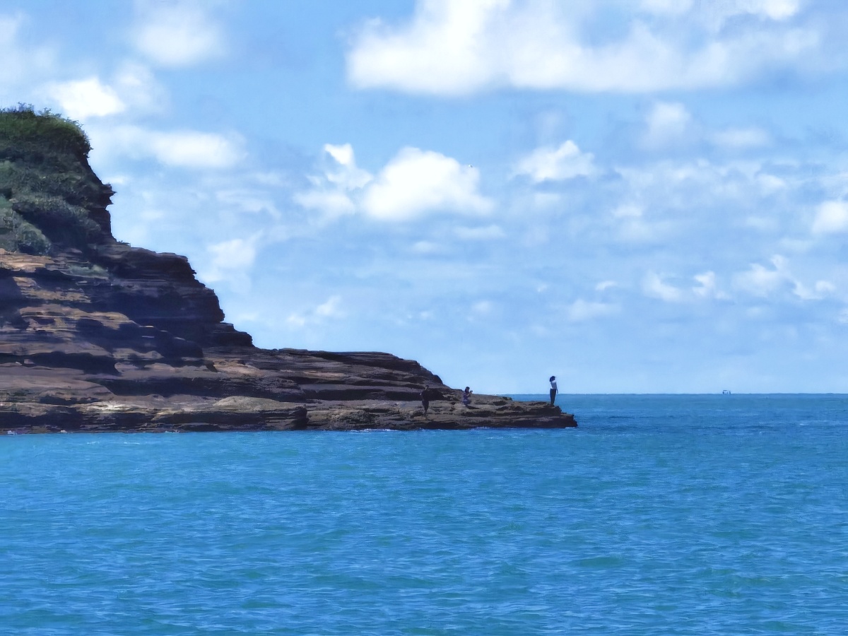 斜阳岛上望斜阳