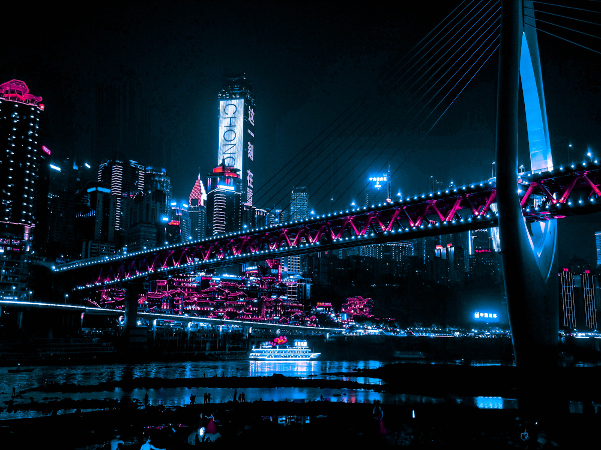 赛博朋克之重庆洪崖洞