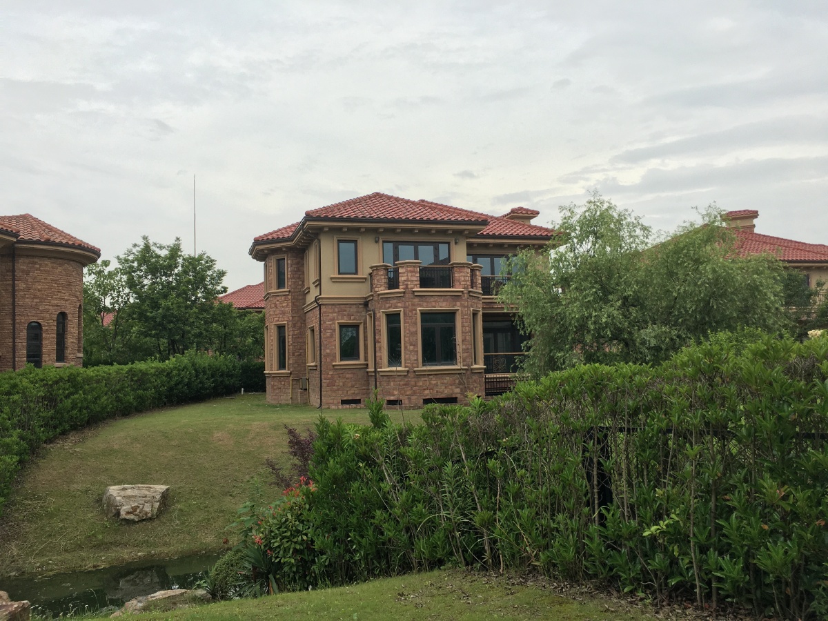 郊区的别墅阴天