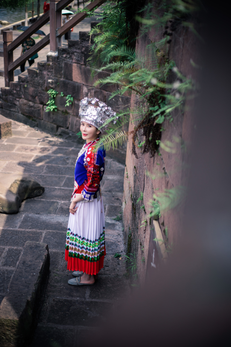 凤凰古城美女拍摄