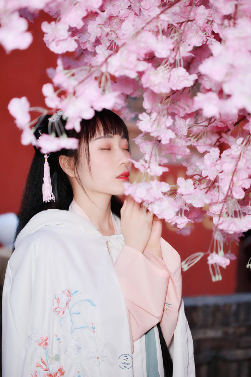 古风拍摄泛柳飞飞絮妆梅片片花