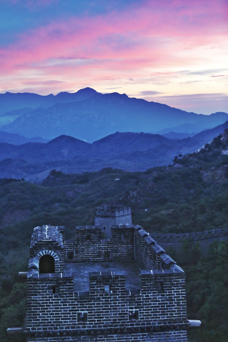 黄崖关长城日出