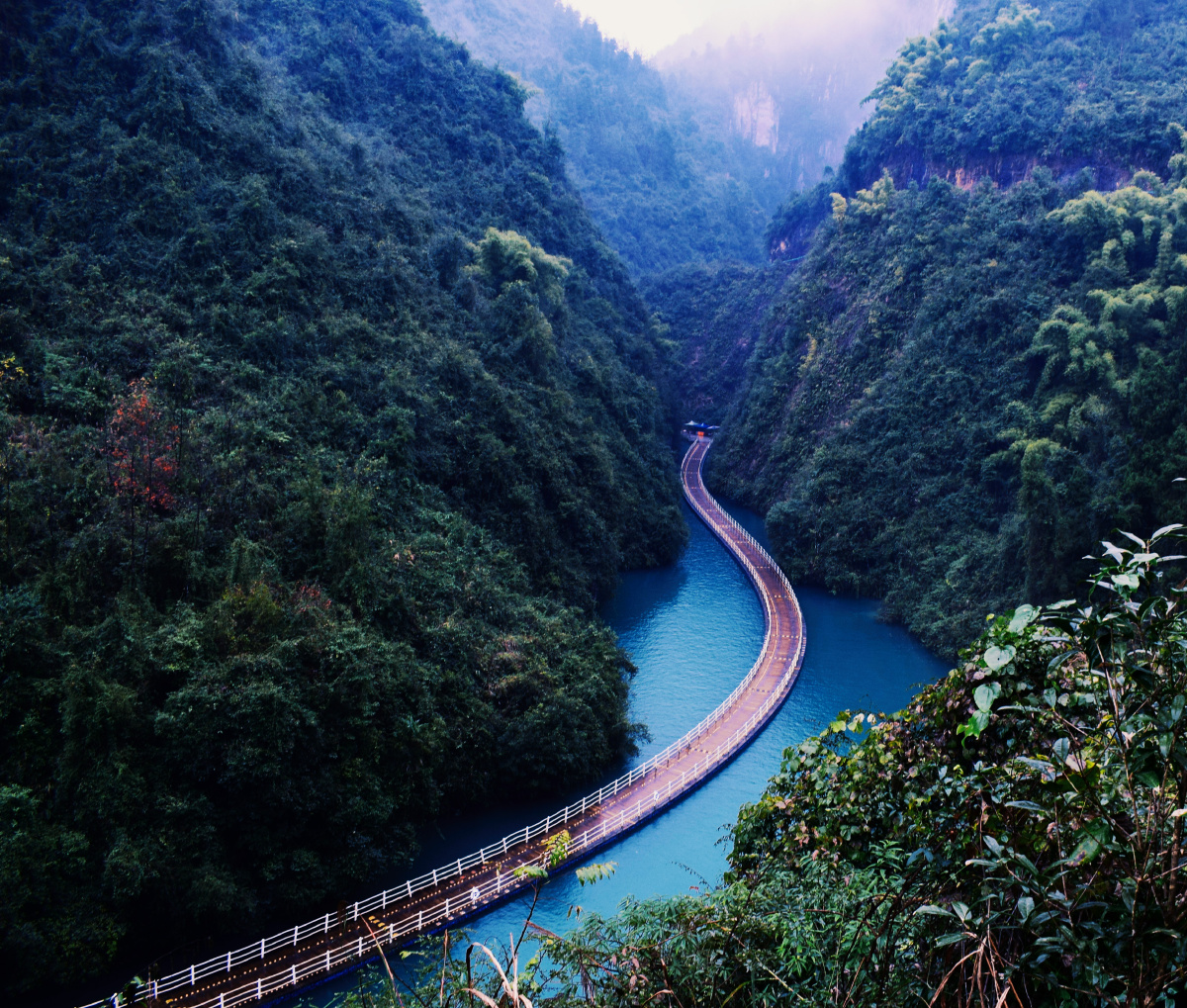 网红打卡地恩施狮子关浮桥 - 紫659 - 图虫