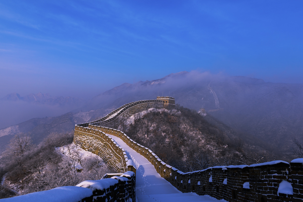 雪后初晴慕田峪长城