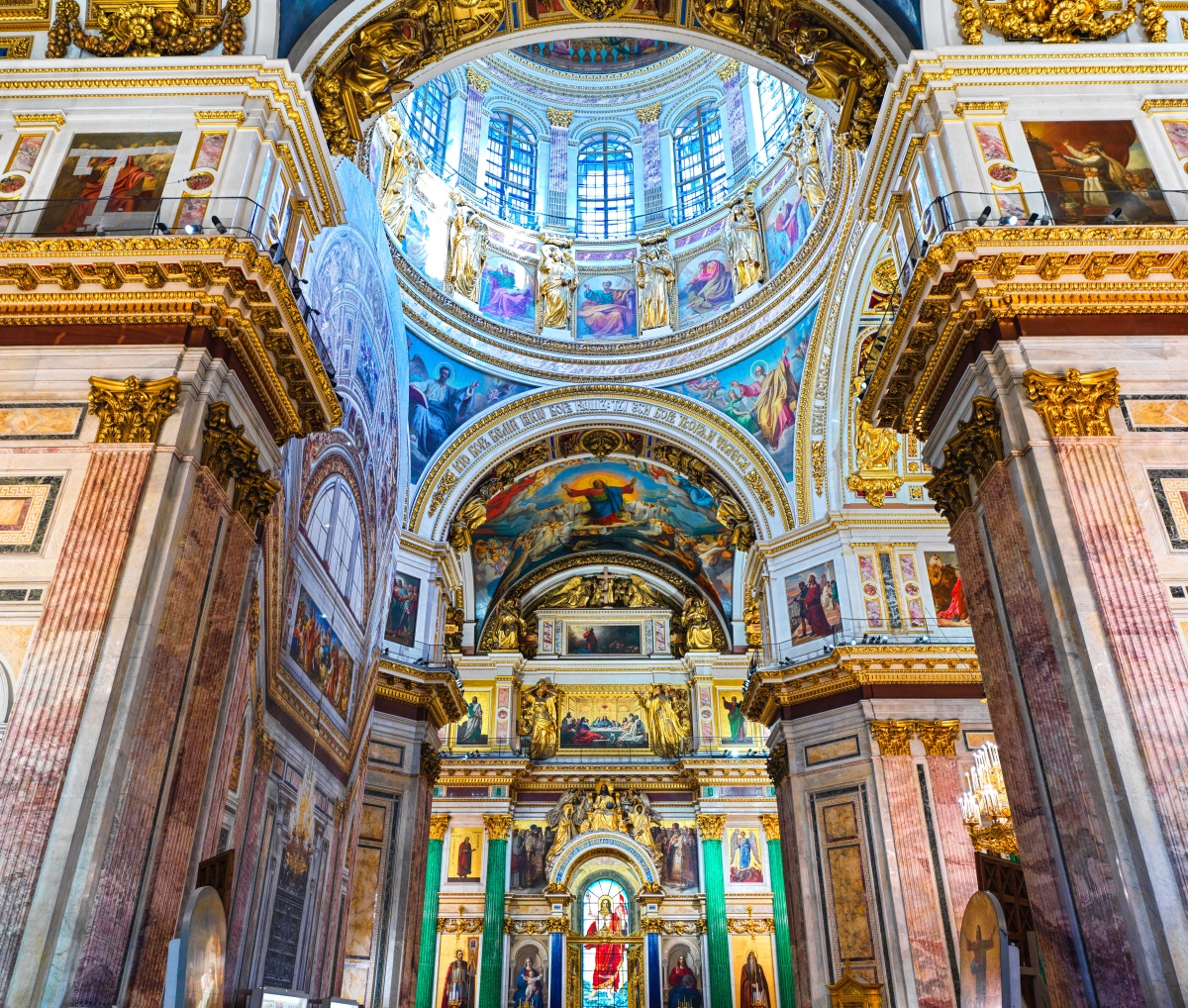 世界四大圆顶教堂之一的圣彼得堡伊萨基辅大教堂