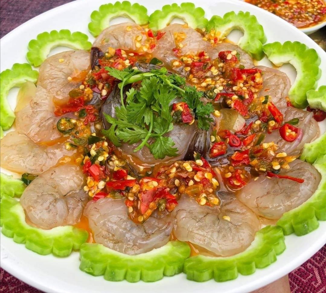 老挝特色凉拌生虾