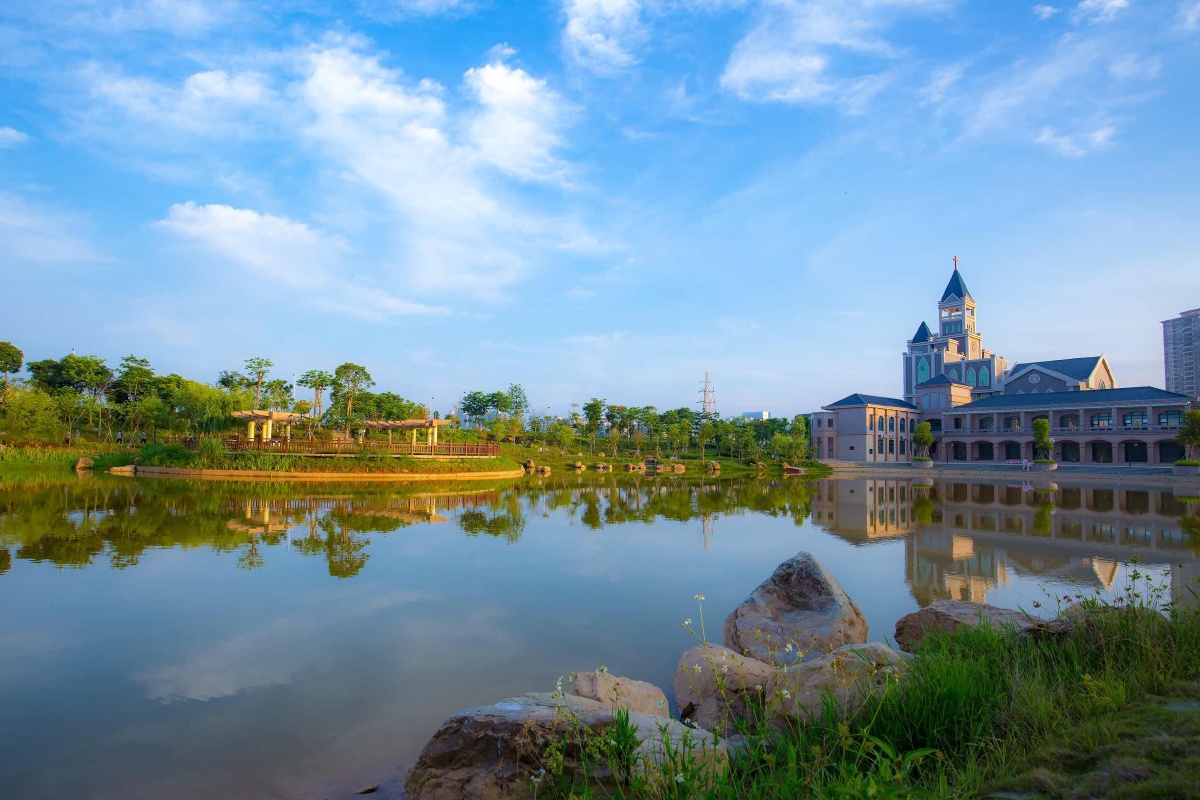 鹿江公园的早晨