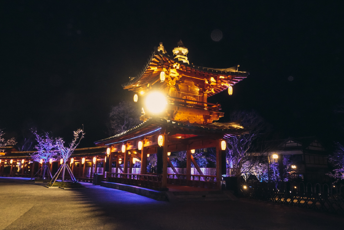 无锡小京都拈花湾的夜景