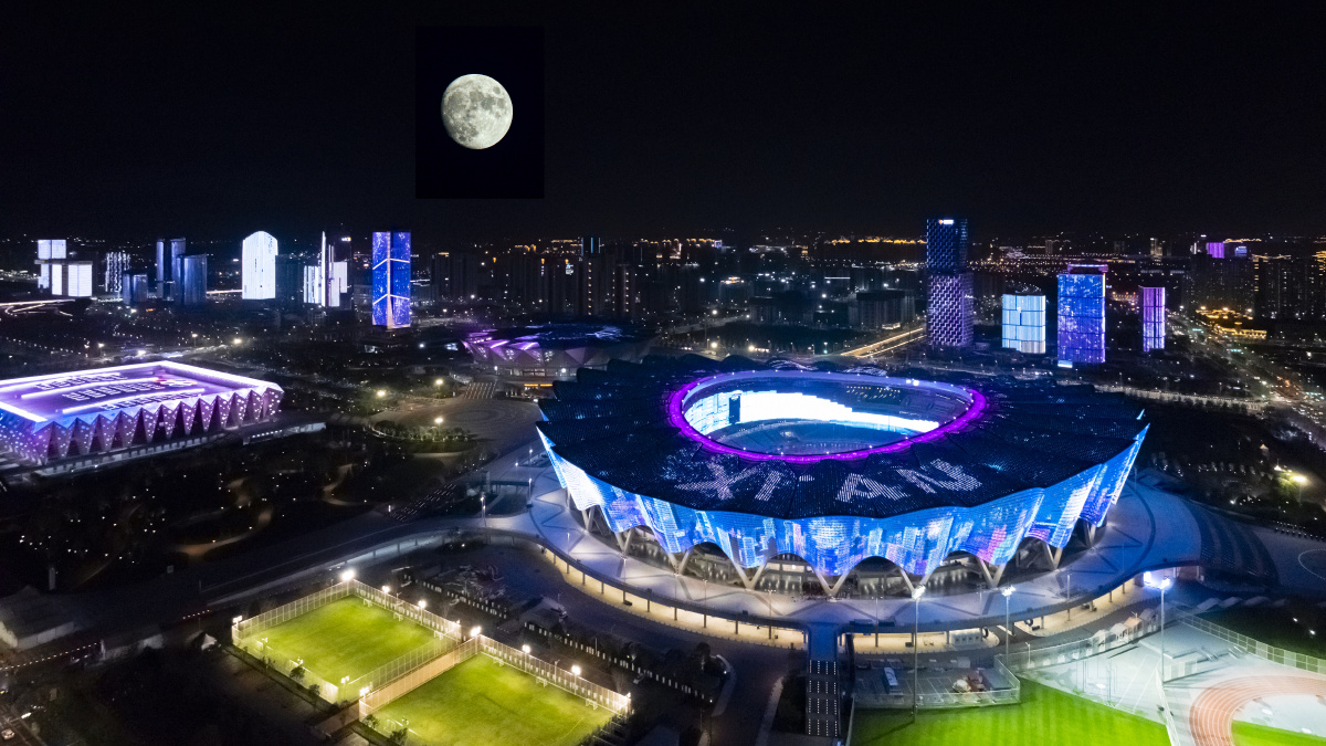 西安奥体中心夜色