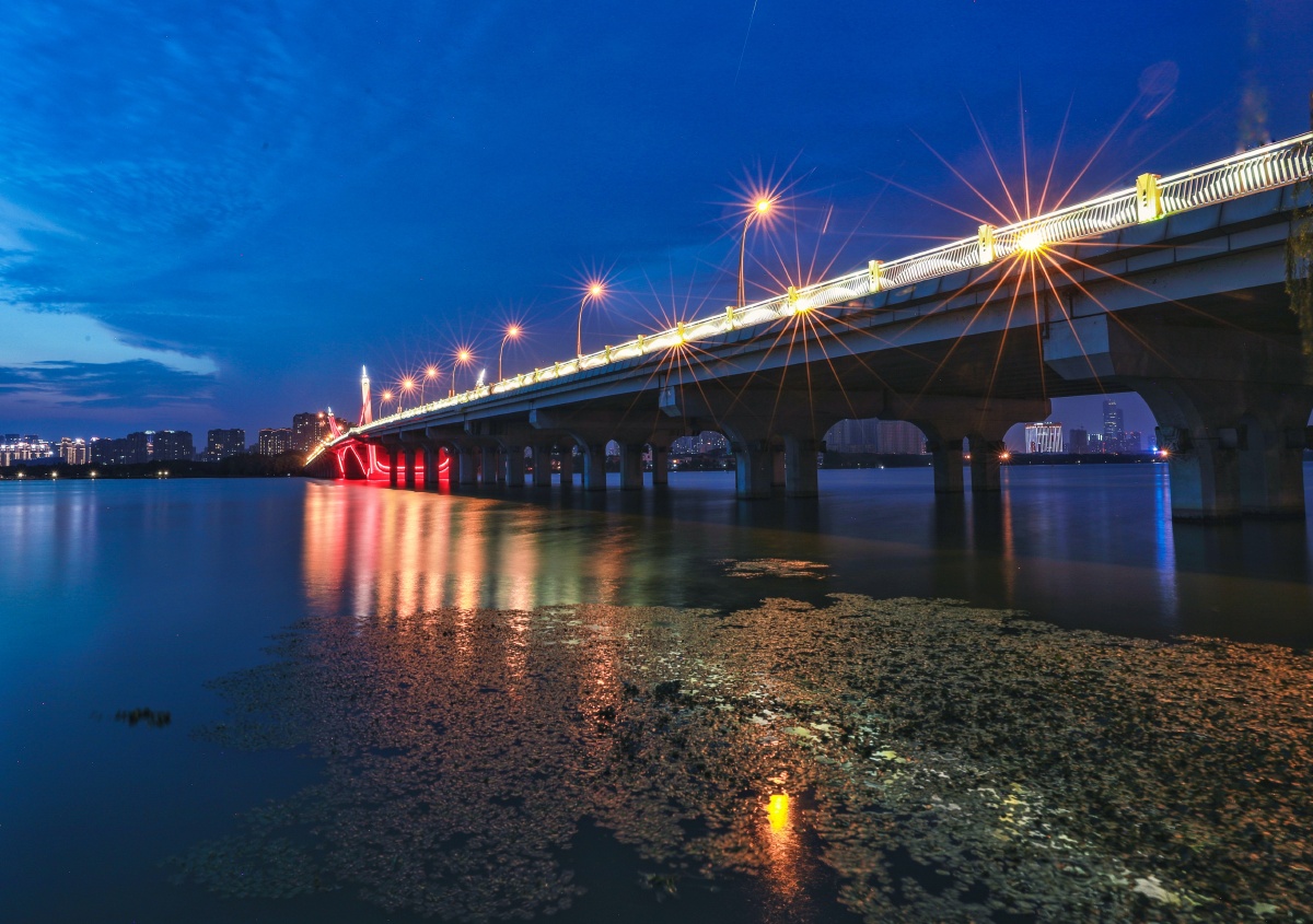 无锡蠡湖大桥夜色