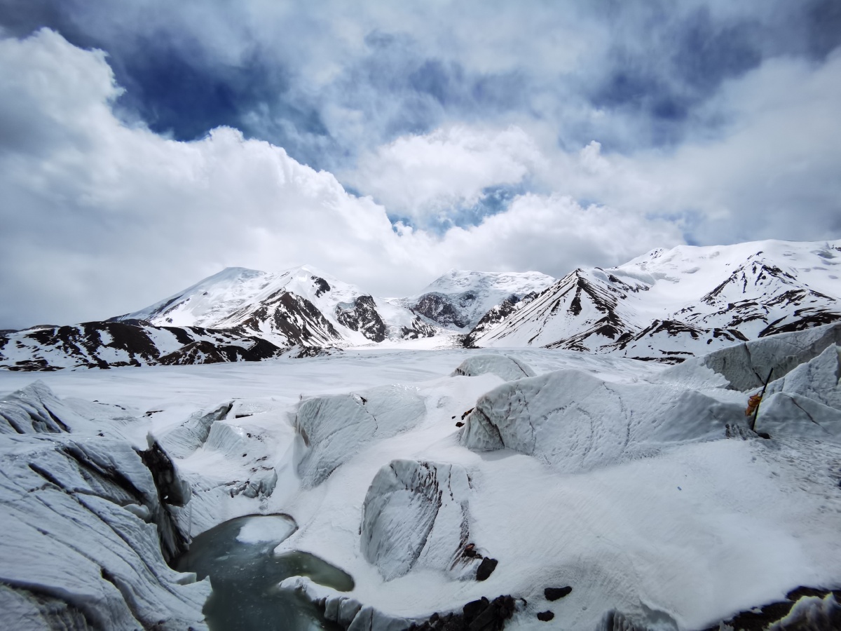 阿尼玛卿雪山的冰川