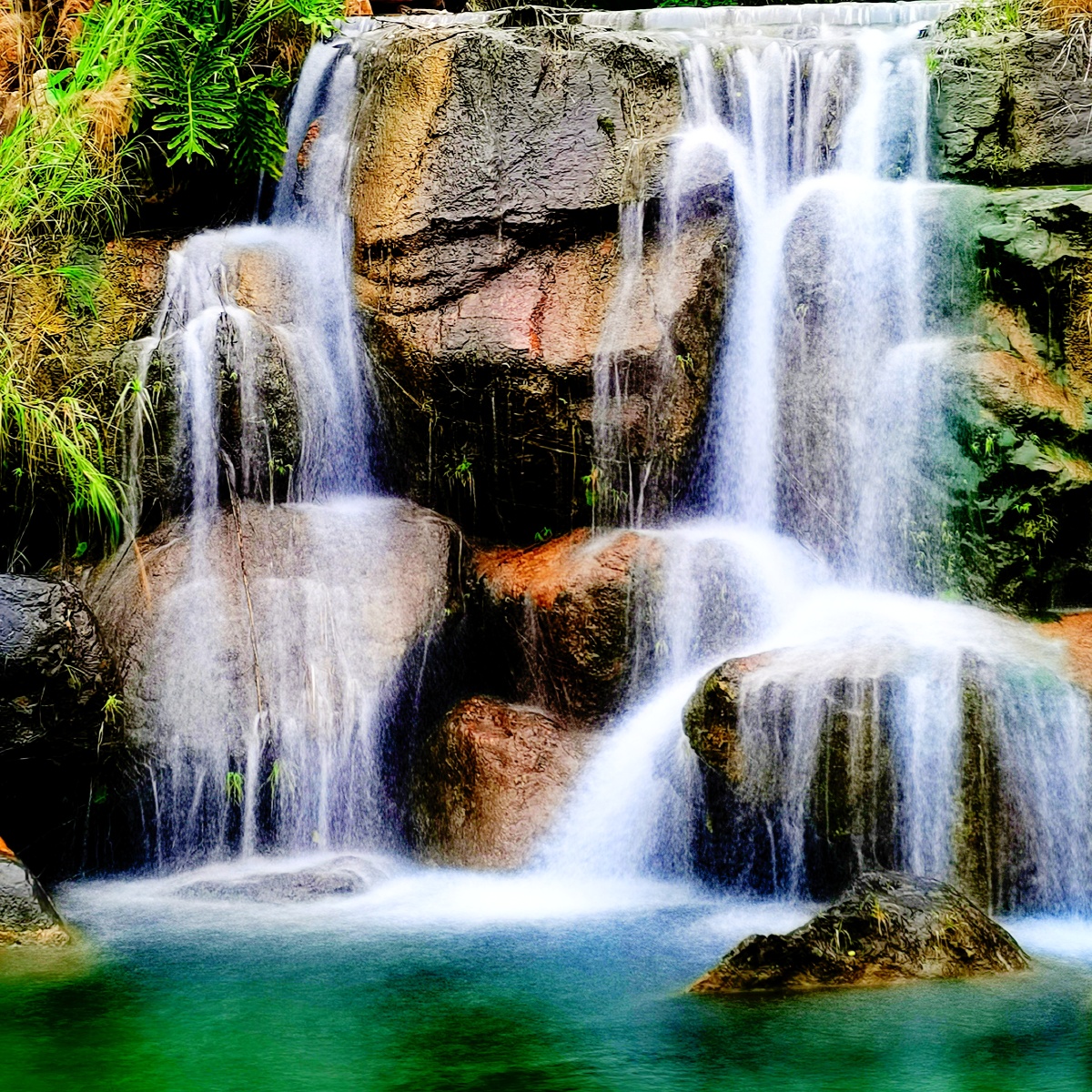 山涧小濗布丝娟流水