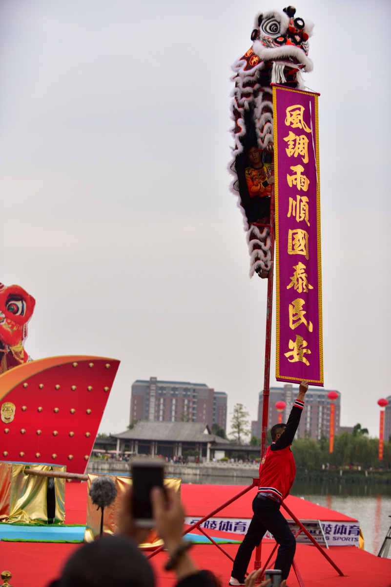 作为广东岭南非物质文化遗产之一的醒狮,每年都有别出心裁的比赛和