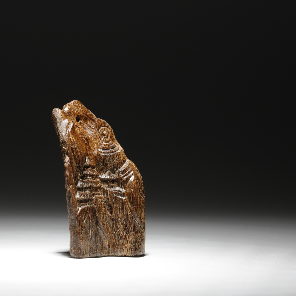 沉香木雕挂件无相佛