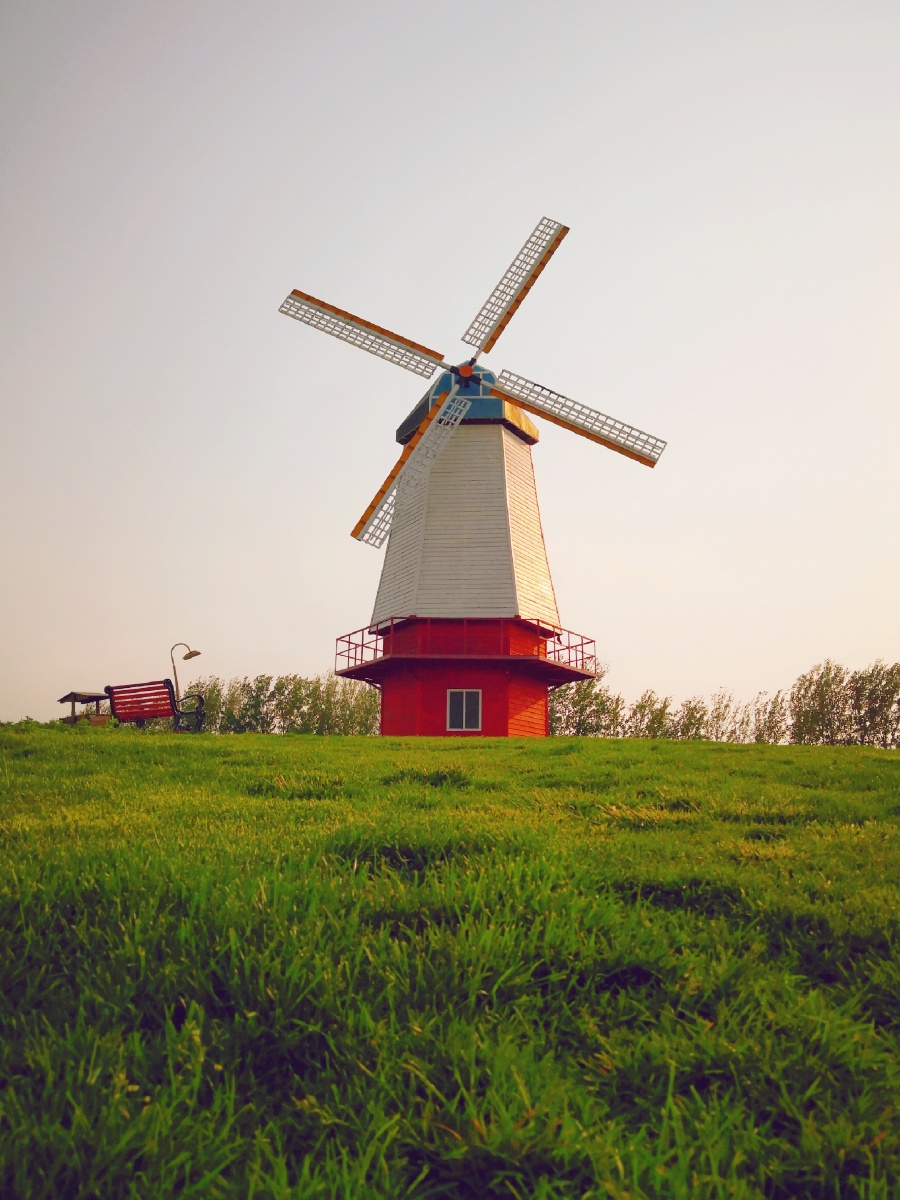 北京也有漂亮的草地风车