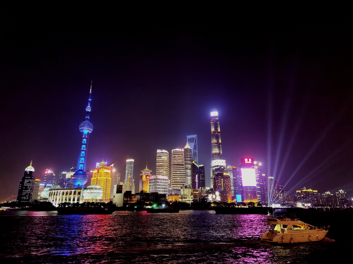 上海外滩夜景p40pro拍摄