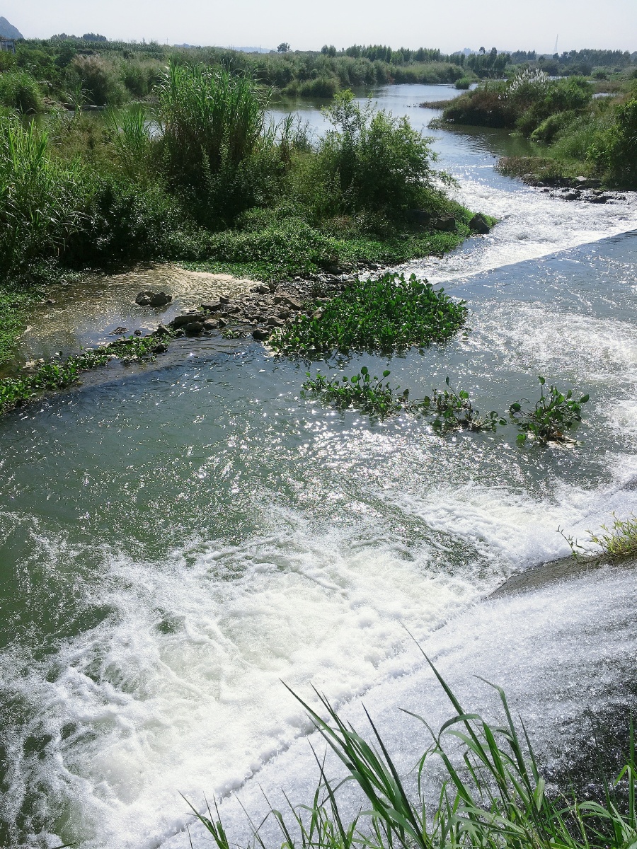 乡村道路水流湍急