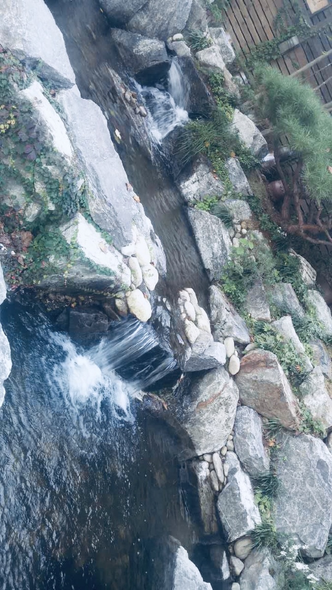 试问潺潺流水无心争似云间