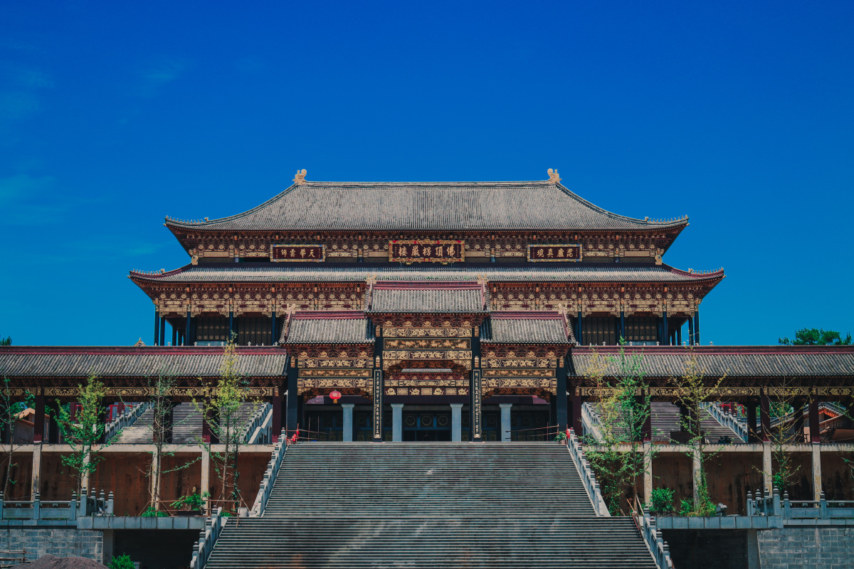 成都蒲江石象湖寺庙宗教佛教森林楼亭屋檐