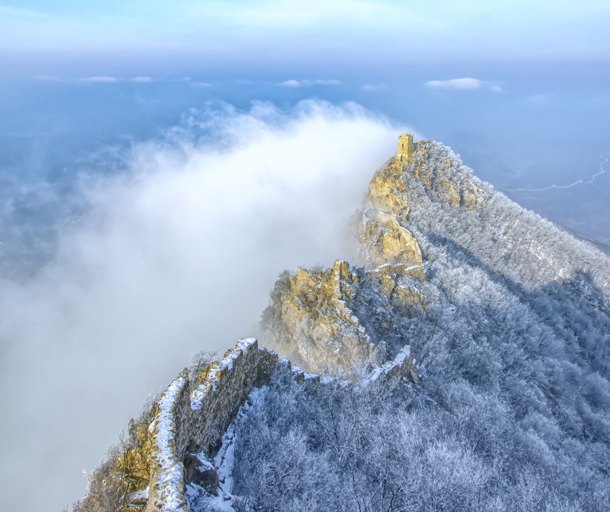 长城雾凇雪景