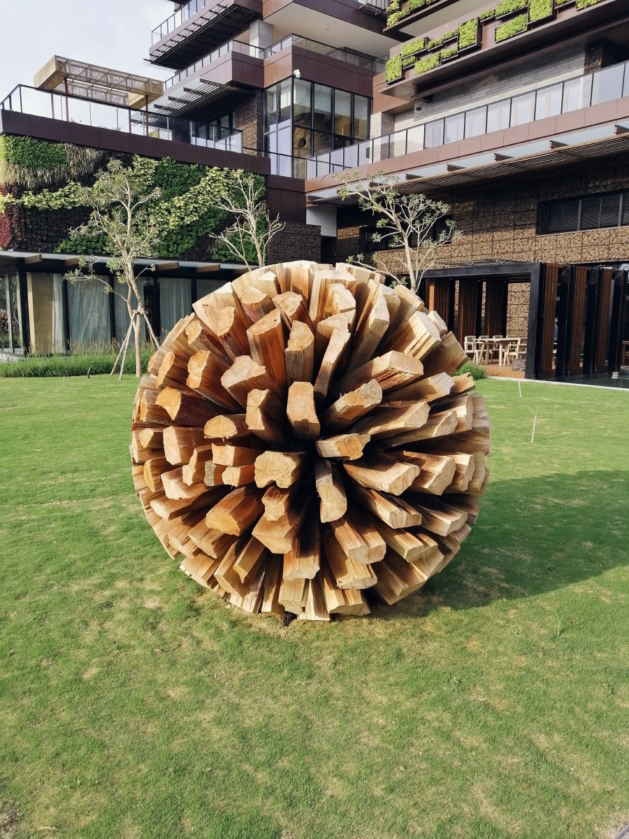 漂亮的木头球,你们看着像什么.