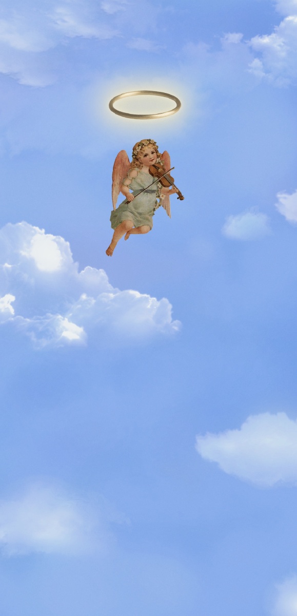 天使壁纸天使的翅膀元素壁纸丘比特壁纸蓝天壁纸