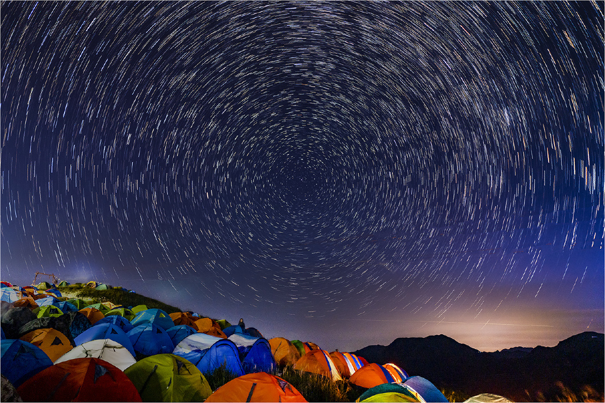 武功山帐篷节星空