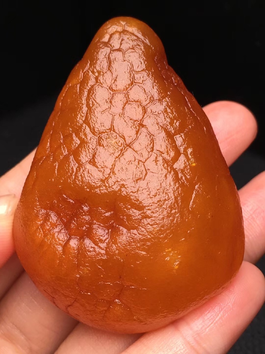 精挑俄料海漂原石天然水滴形油性好盘玩包浆更漂亮