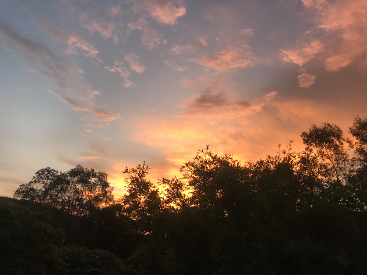 天气很热但傍晚点风和晚霞真的很温柔