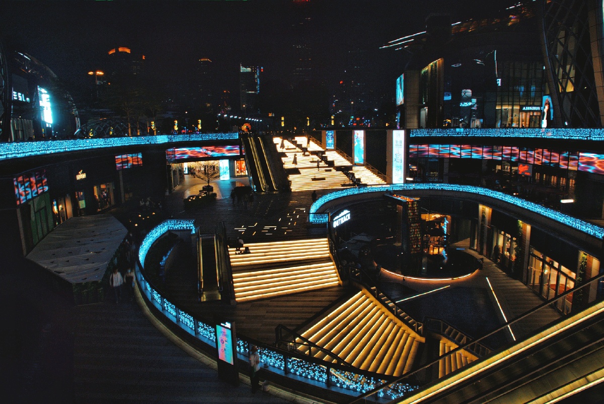 天环夜景---广州天河区天环广场