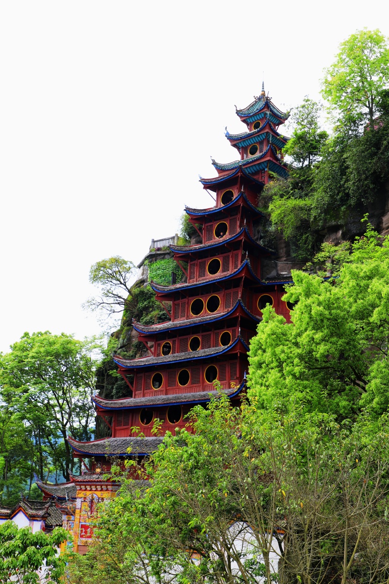 重庆江上明珠忠县石宝寨