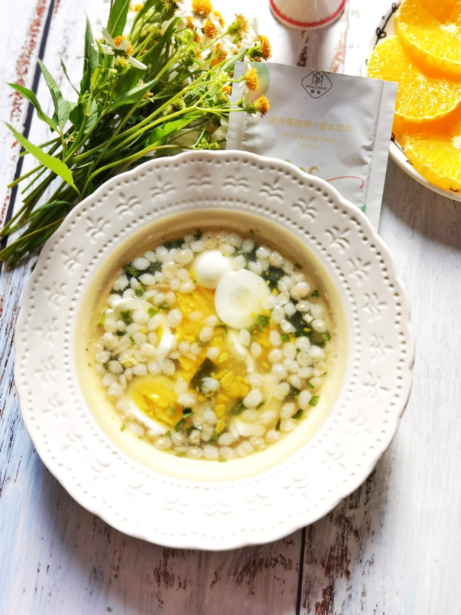 忙碌时幸好有你方便快捷的果蔬粥三分钟冲泡加个橙子完美
