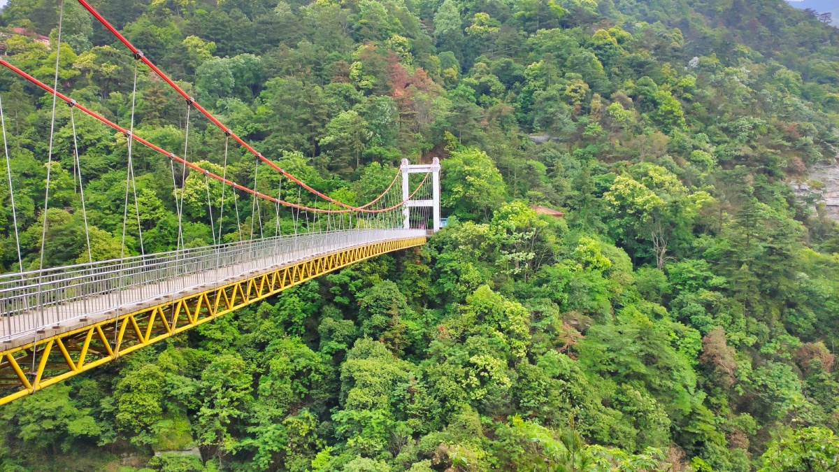 庐山石门涧悬索桥