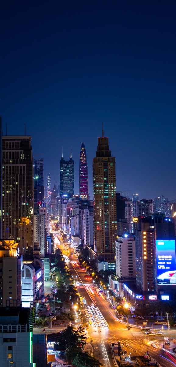 深圳蓝色夜景