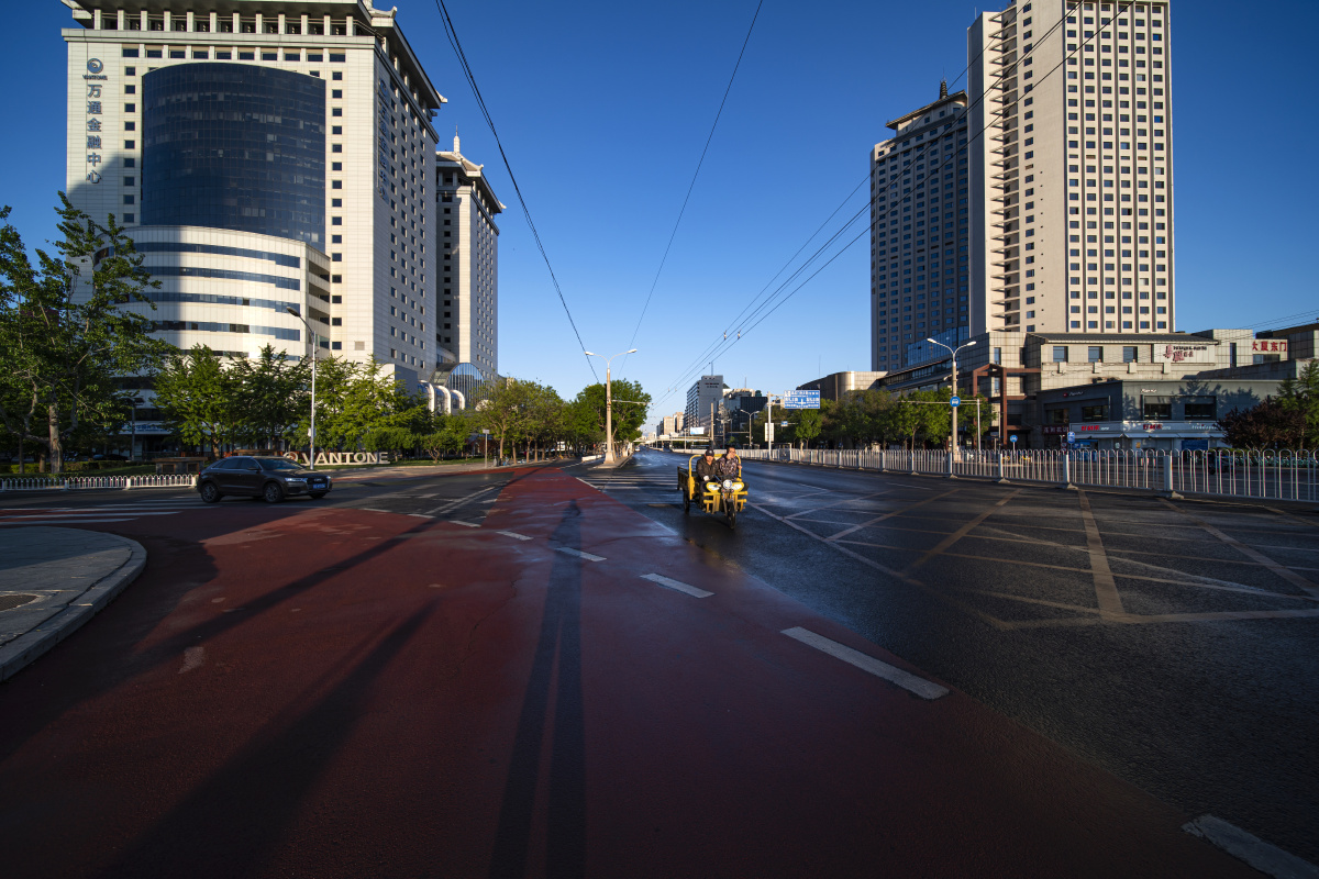 清晨的北京城市