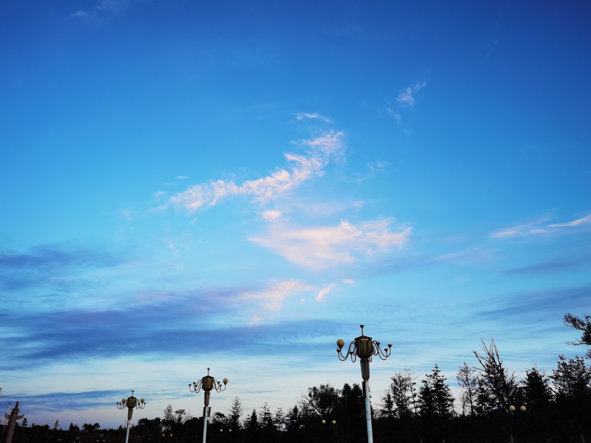 天上冻云弥漫,片片如鱼鳞模样.