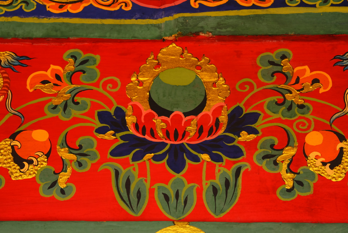 藏式花纹大昭寺拉萨西藏