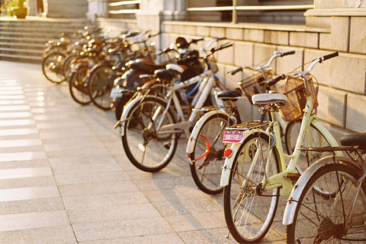校园里的自行车