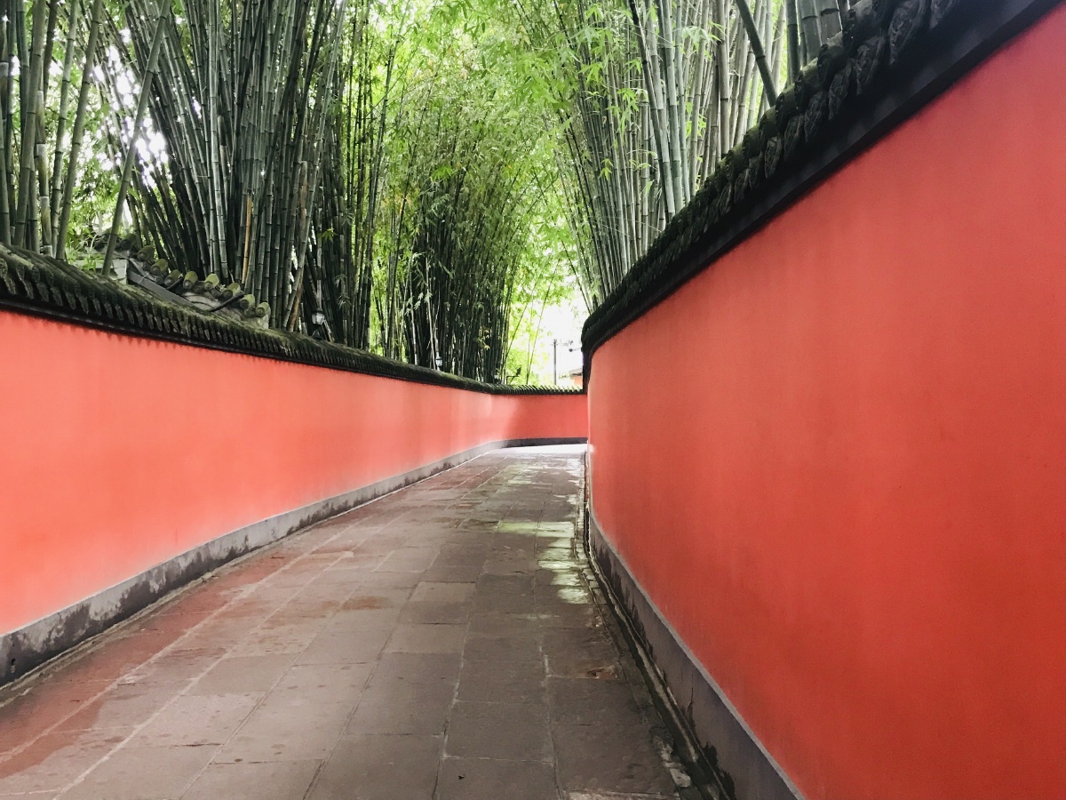 红墙摄於成都武侯祠