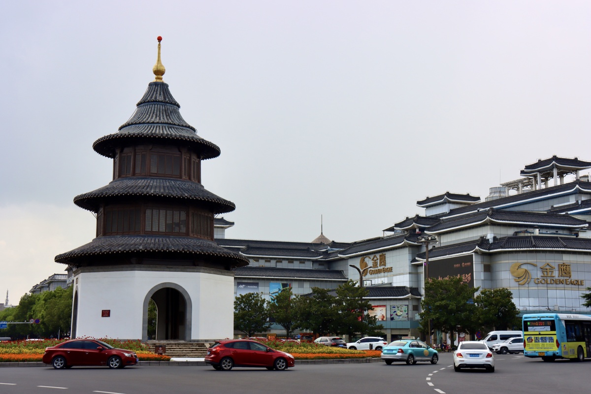 扬州街景文昌阁四望亭扬州大学