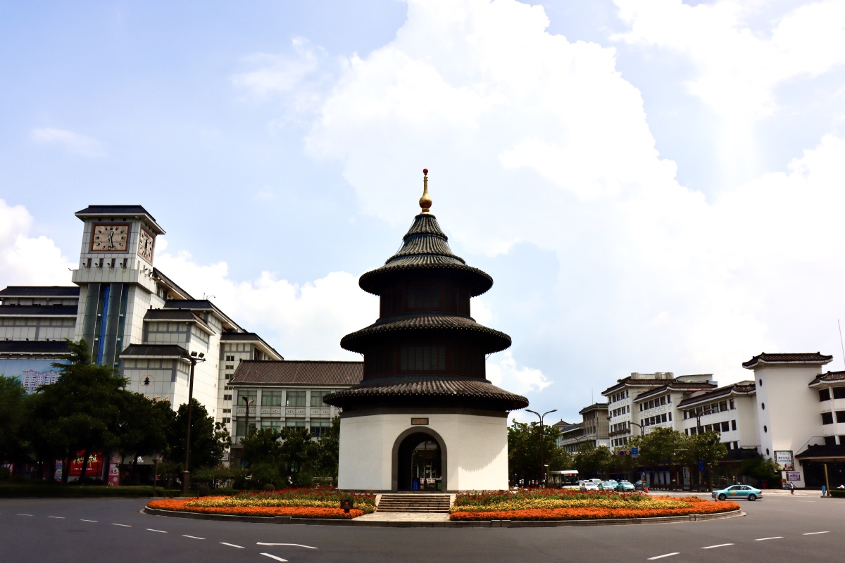 扬州街景文昌阁四望亭扬州大学