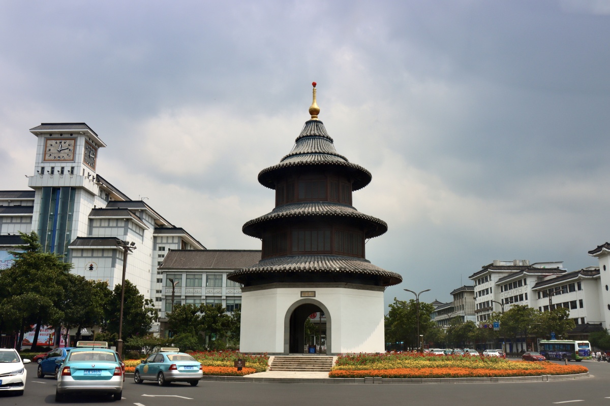 扬州街景文昌阁四望亭扬州大学